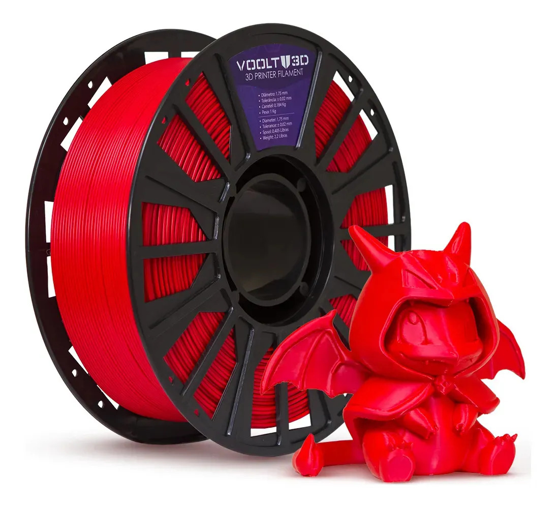 Filamento Pla Vermelho 1.75mm 1kg - High Speed 3D